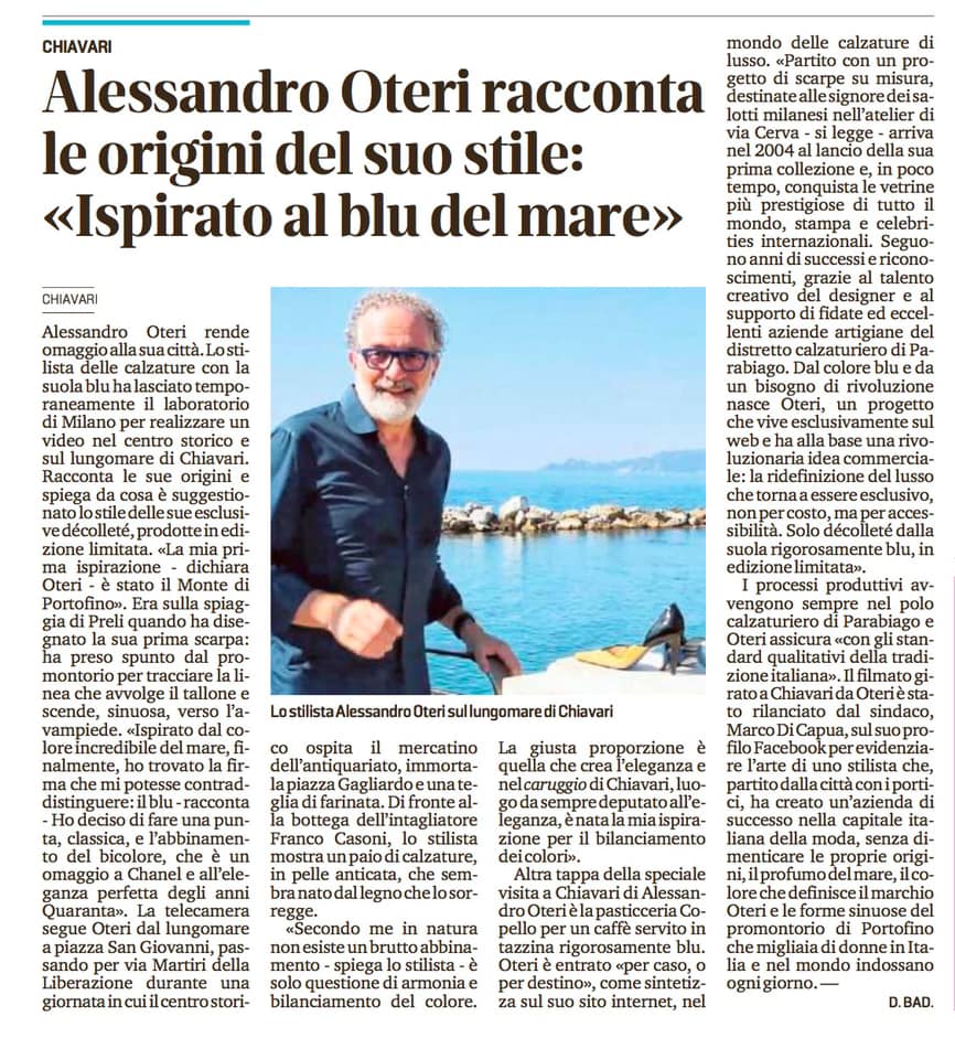 Il Secolo XIX — Chiavari — October 2020